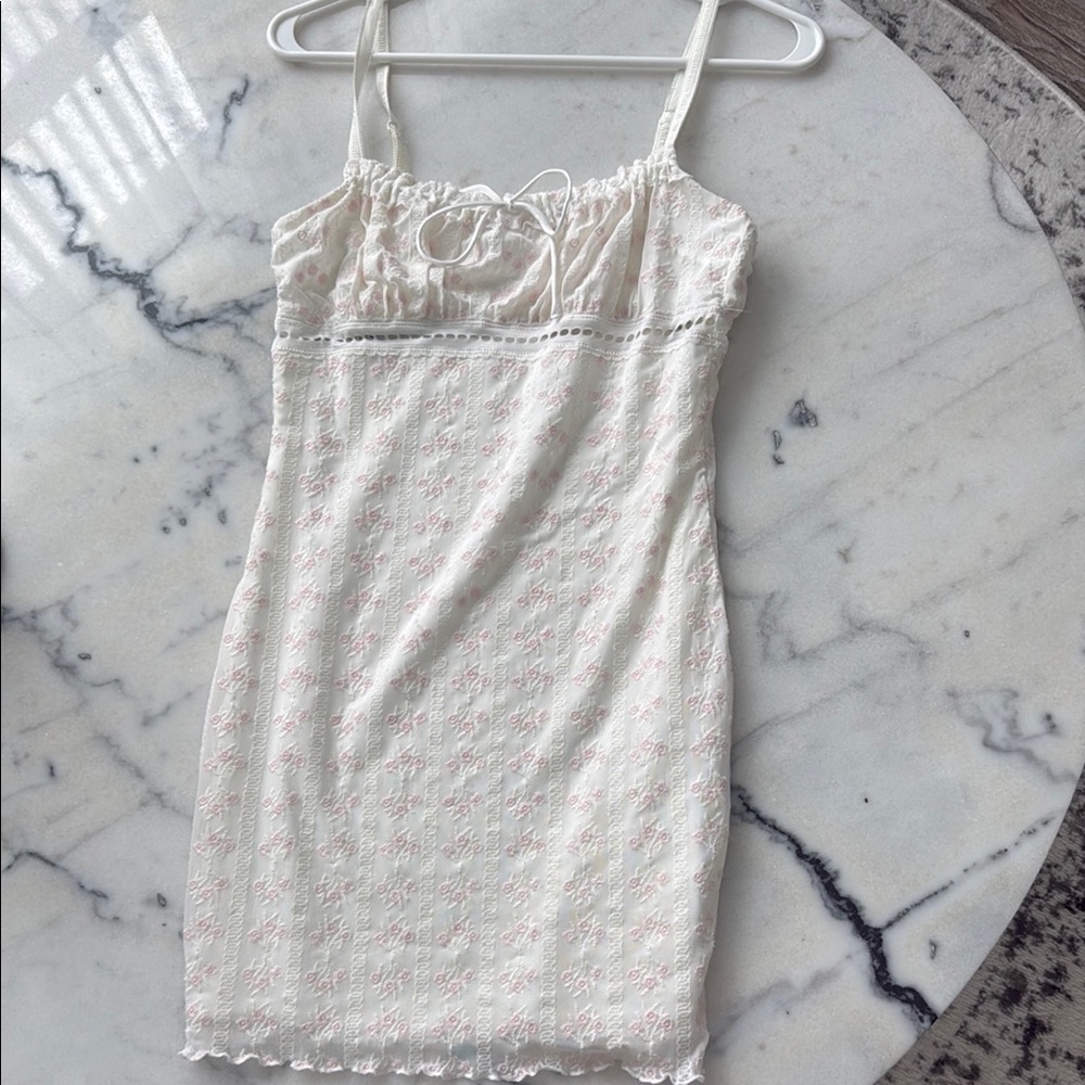 Garage White and Pink Mini Dress